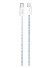 Кабель Hoco X104 Usb-C to Usb-C 60W, 2m, голубой