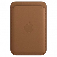 Чехол-бумажник Apple Wallet MagSafe для iPhone, кожа, коричневый