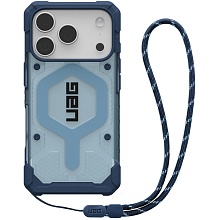 UAG Pathfinder Clear с MagSafe для iPhone 17 Pro Max, прозрачно/голубой (Active Blues Lanyard) 1145521BV03