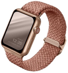 Плетеный ремешок Uniq Aspen Strap Braided для Apple Watch 40/41/42мм, розовый