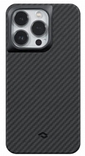 Противоударный чехол Pitaka MagEZ Pro 3 для iPhone 14 Pro (6.1"), черно-серый, кевлар (арамид) KI1401PP