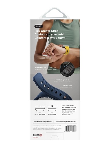 Ремешок Uniq FLUO Silicone Rubber для Apple Watch 49-40 мм