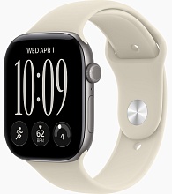 Apple Watch Series 12 46mm Space Gray Aluminum Case with Sport Band Sand