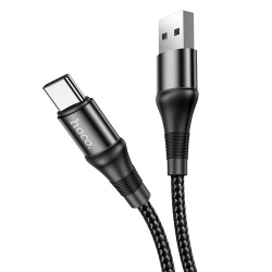 Кабель Hoco X50 Excellent Usb-C to USB 1m 3А (ткань), черный