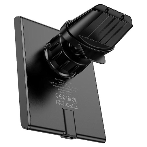 Автодержатель с беспроводной зарядкой Hoco HW19 Precious Magnetic Wireless Fast Charging Car Holder 15W