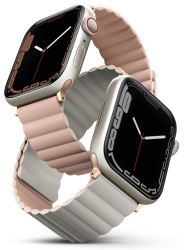 Ремешок Uniq Revix Reversible Magnetic для Apple Watch 42/44/45/49 mm, розовый/бежевый (45MM-REVPNKBEG)