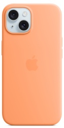 Чехол Apple iPhone 15 Silicone Case с MagSafe, Orange Sorbet (MT0W3)