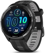 Умные часы Garmin Forerunner 965, темно-серый DLC титановый безель, с черным ремешком (010-02809-10)