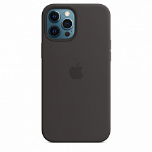 Силиконовый чехол MagSafe для iPhone 12 Pro Max (Черный)
