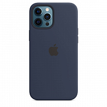 Силиконовый чехол MagSafe для iPhone 12 Pro Max (Синий)
