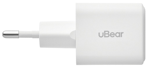 Cетевое зарядное устройство uBear Bridge USB-C, 30 Вт, GaN + Super Fast Charging