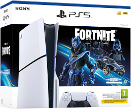 Игровая консоль PS5 PlayStation 5 Slim 1 ТБ SSD (c дисководом) Fortnite Cobalt Star (CFI-2016), белый