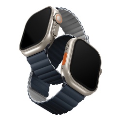 Ремешок Uniq Revix Reversible Magnetic для Apple Watch 42/44/45/49 mm, синий/серый (49MM-REVSBLUEGRY)