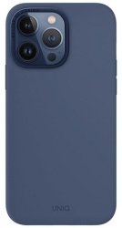 Чехол Uniq Lino Hue with MagSafe для iPhone 15 Pro Max Blue синий IP6.7P(2023)-LINOHMBLU