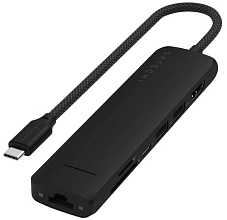 Satechi 7-in-1 USB-C Slim Multiport Adapter 4K, черный (ST-P7SK)