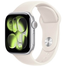 Apple Watch Series 11 42mm Aluminum Case with Sport Band, Starlight (MEW34)