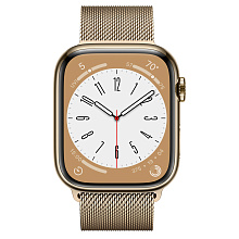 Apple Watch Series 8 41mm Gold Stainless Steel Case with Milanese Loop