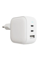 Сетевое зарядное устройство VLP G-Charge 2*USB-C+USB-A, PD, QC, 65W, белый