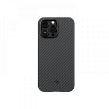 Чехол Pitaka MagEZ Case 3 для iPhone 14 Pro (6.1"), черно-серый, кевлар (арамид) 1500D KI1401P
