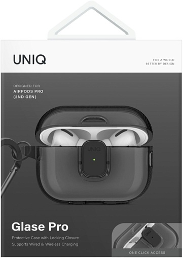Чехол Uniq Glase PRO TPU Lock Glossy для AirPods Pro 2