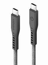 Кабель EnergEA FLOW USB-C to USB-C PD240W 5A Nanoweave Magnetic tie, черный