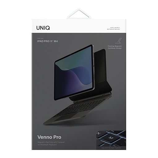 Чехол-клавиатура Uniq VENNO Pro Magnetic Keyboard для iPad Pro 11 (2024/25)