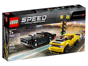 Конструктор LEGO Speed Champions 75893 Автомобили 2018 Dodge Challenger SRT Demon и 1970 Dodge Charger R/T