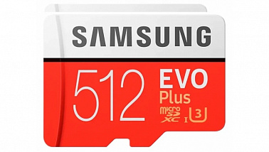 Карта памяти Samsung Evo Plus microSDXC U1 Class 10 512GB с адаптером MB-MC512HA/RU