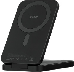 Внешний аккумулятор с беспроводной зарядкой uBear Cruise PD20W Qi2 8000 mAh, черный