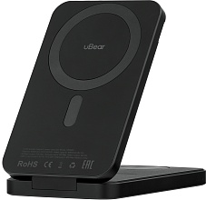 Внешний аккумулятор с беспроводной зарядкой uBear Cruise PD20W Qi2 8000 mAh, черный