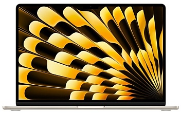 Apple MacBook Air 15 (M4, 10C CPU/10C GPU, 2025), 24 ГБ, 1 ТБ SSD, Starlight (сияющая звезда) Z1DH000SB