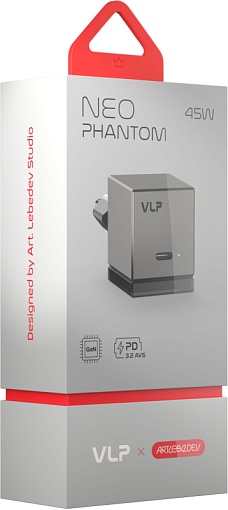Сетевое зарядное устройство VLP NEO Phantom 45Вт, USB-С, PD