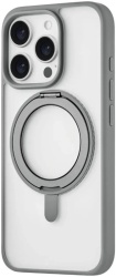 Чехол uBear Clip 360 Mag с кольцом-стендом для Apple iPhone 16 Pro, серый (CS440GR63PRG-I24M)