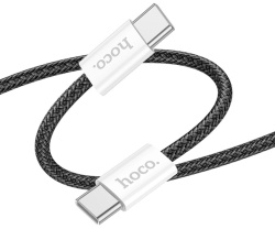 Кабель Hoco X104 Usb-C to Usb-C 60W, 1 м, черный