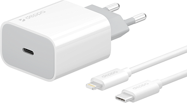 Сетевое зарядное устройство Deppa 11392 USB Type-C 18W + кабель USB-C, белый