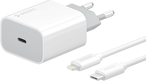 Сетевое зарядное устройство Deppa 11392 USB Type-C 18W + кабель USB-C 