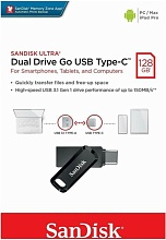 SanDisk 128GB Ultra Dual Drive Go, USB 3.1 - USB Type-C, черный (SND-SDDDC3-128G)