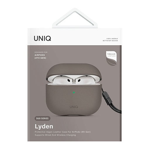 Чехол Uniq Lyden Leatherette with handstrap для Airpods 4