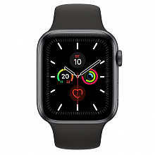 Часы Apple Watch Series 5 44mm Aluminum Case with Sport Band Space Grey (Серый космос/Чёрный)