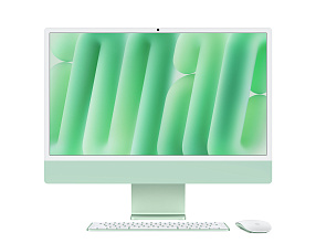 Моноблок Apple iMac 24 Retina 4,5K (M4, 8C CPU/8C GPU, 2024), 16 Гб, 256 Гб SSD, зеленый MWUE3