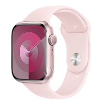 Apple Watch Series 9 45mm Pink Aluminum Case with Sport Band, Pink