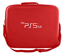 Сумка для хранения игровой консоли Ps5 Slim (красная) (серия 2024)